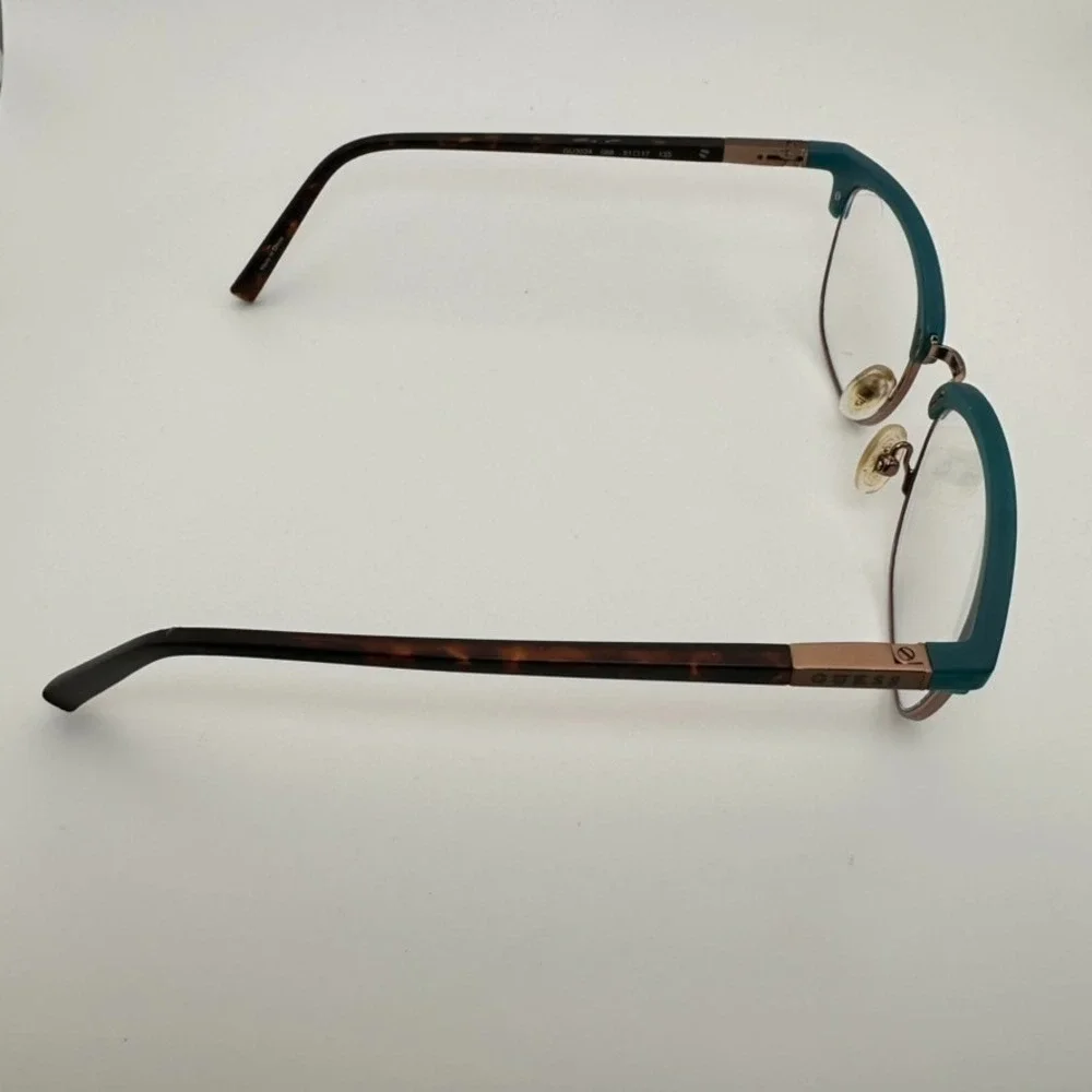WOMENS GUESS EYEGLASSES FRAMES RED CASE GU3024-088  TURQUOISE GOLD 51-17-135